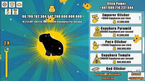 Capybara Clicker Unblocked - Play Free in Browser 97 SEPTILLION CAPYBARAS IN CAPYBARA CLICKER unblocked