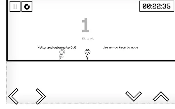 OvO Unblocked - Play Free in Browser OvO Unblocked slide mechanic showing character sliding under obstacle